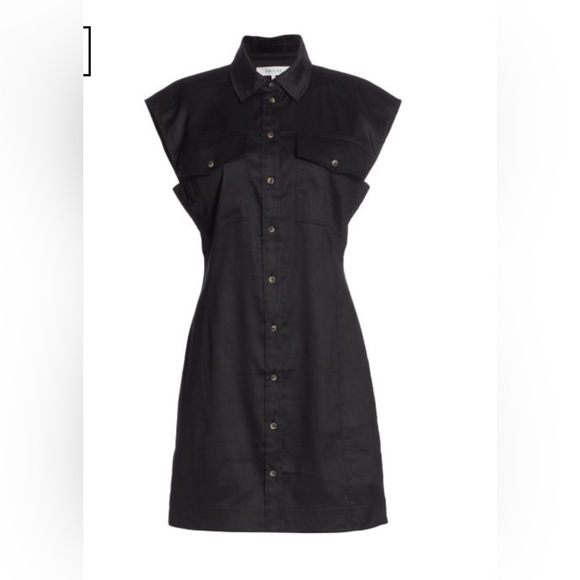 FRAME Arie Cap Sleeve Shirtdress - Picture 3 of 6